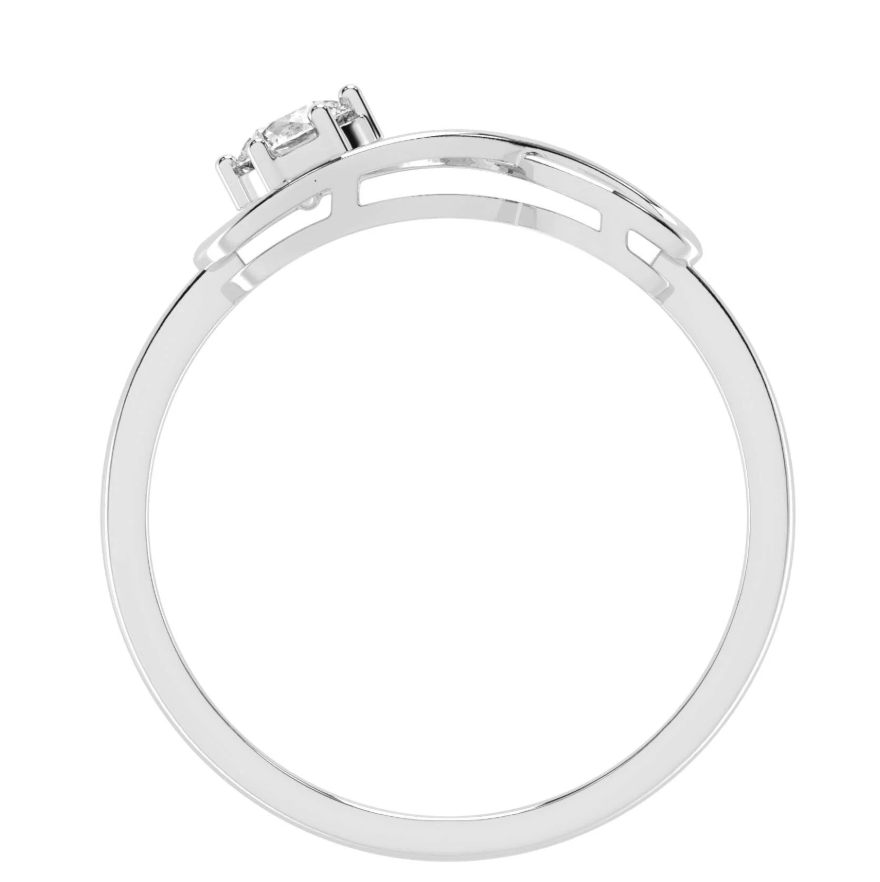 .30 Carat Round cut Lab grown Diamonds soliatire in 925 silver and band| WOKE