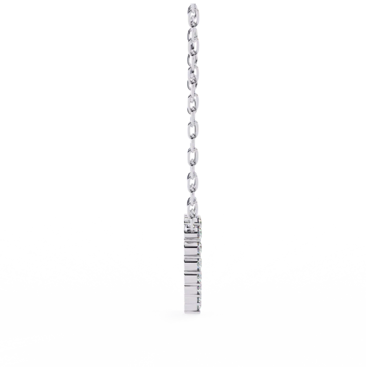 Heart halo pendant in .30 Carat round cut Lab grown Diamonds in 925 silver| by WOKE