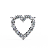 Heart halo pendant in .30 Carat round cut Lab grown Diamonds in 925 silver| by WOKE