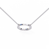 Halo round pendant in .30 Carat round cut Lab grown Diamonds in 925 silver| by WOKE