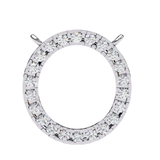Halo round pendant in .30 Carat round cut Lab grown Diamonds in 925 silver| by WOKE