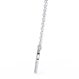 Halo round pendant in .30 Carat round cut Lab grown Diamonds in 925 silver| by WOKE