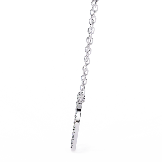 Halo round pendant in .30 Carat round cut Lab grown Diamonds in 925 silver| by WOKE