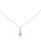 Geometric pendant in .18 Carat round cut Lab grown Diamonds in 925 silver| by WOKE