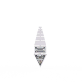 Geometric pendant in .18 Carat round cut Lab grown Diamonds in 925 silver| by WOKE