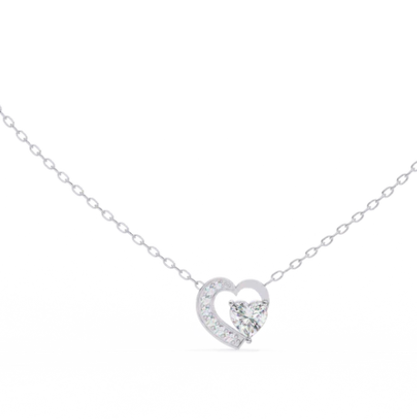 Eternity forever pendant in .30 Carat round cut Lab grown Diamonds in 925 silver| by WOKE