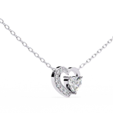 Eternity forever pendant in .30 Carat round cut Lab grown Diamonds in 925 silver| by WOKE