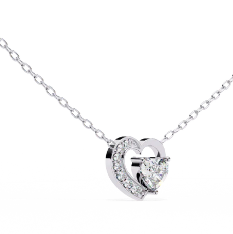 Eternity forever pendant in .30 Carat round cut Lab grown Diamonds in 925 silver| by WOKE