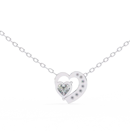 Eternity forever pendant in .30 Carat round cut Lab grown Diamonds in 925 silver| by WOKE