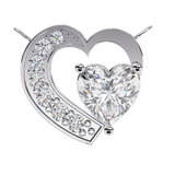 Eternity forever pendant in .30 Carat round cut Lab grown Diamonds in 925 silver| by WOKE