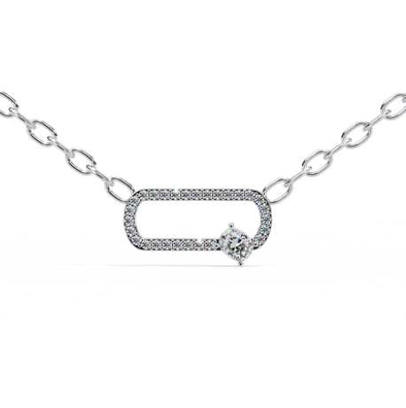 Togather forever pendant in .30 Carat round cut Lab grown Diamonds in 925 silver| by WOKE