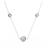 Eternity forever pendant in .30 Carat round cut Lab grown Diamonds in 925 silver| by WOKE