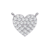 Heart pendant in .30 Carat round cut Lab grown Diamonds in 925 silver| by WOKE