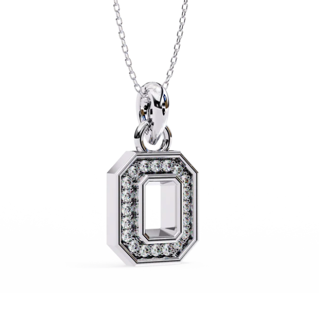 Forever pendant in .30 Carat round cut Lab grown Diamonds in 925 silver| by WOKE