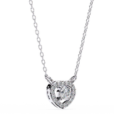 Heartthrob pendant in .25 Carat round cut Lab grown Diamonds in 925 silver| by WOKE