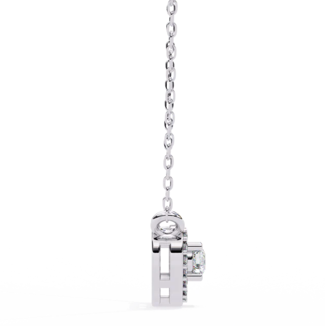 Heartthrob pendant in .25 Carat round cut Lab grown Diamonds in 925 silver| by WOKE