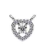 Heartthrob pendant in .25 Carat round cut Lab grown Diamonds in 925 silver| by WOKE