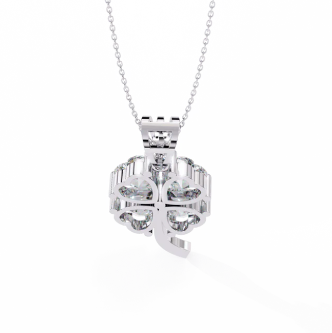 LOVE TREE .25 Carat round cut Lab grown Diamonds in 925 silver necklace| by WOKE