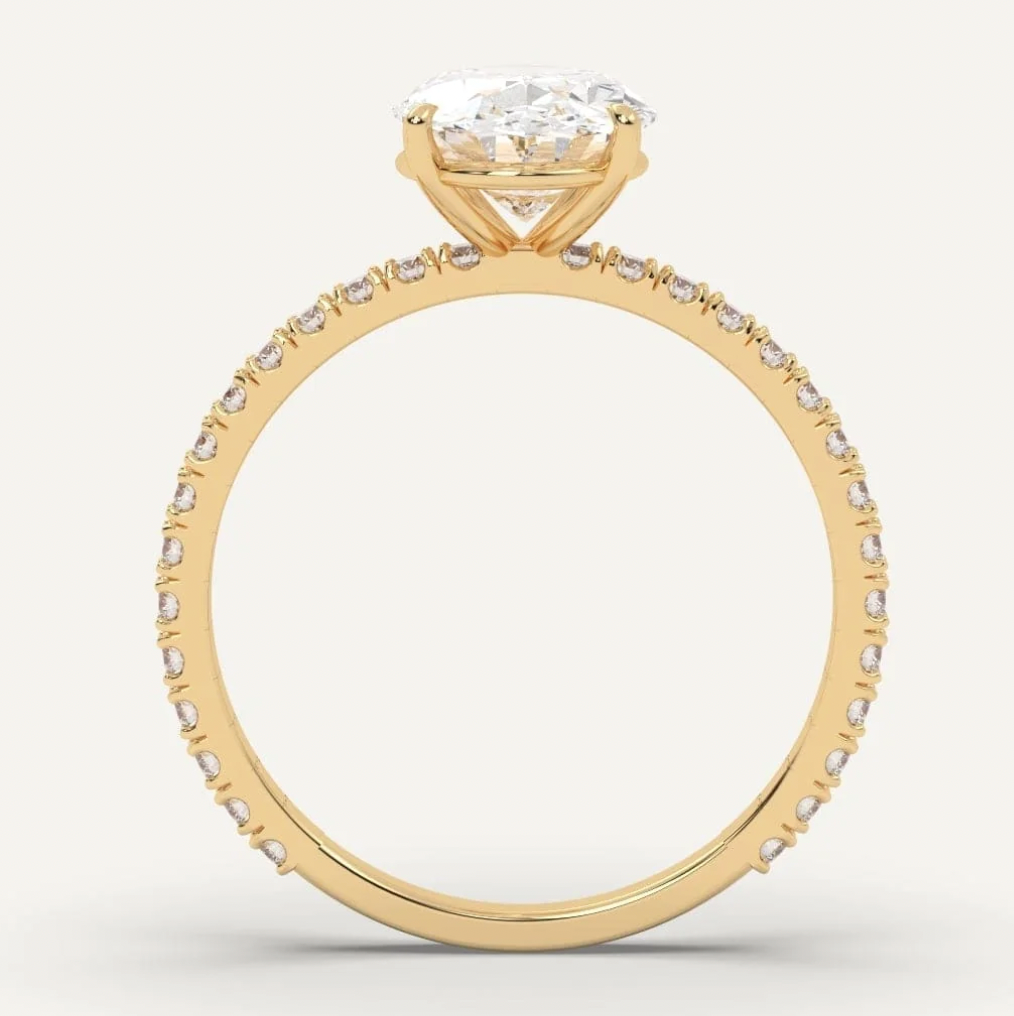 8 carat oval moissanite ring | Moissanite ring in 9K gold | GRA certified moissanites