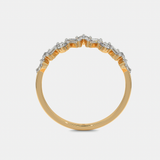 WOKE ™ 0.85 CARAT VVS-EF Baugette and round cut Lab Grown Diamond ring in 9K/14K/925 Silver