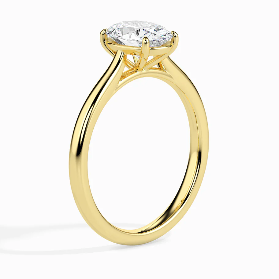 .51 carat oval LGD ring | Lab grown ring in 14K gold | Certified Lab grown diamonds
