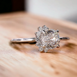 PORTUGESE cut round crown  ring | 925/14K GOLD