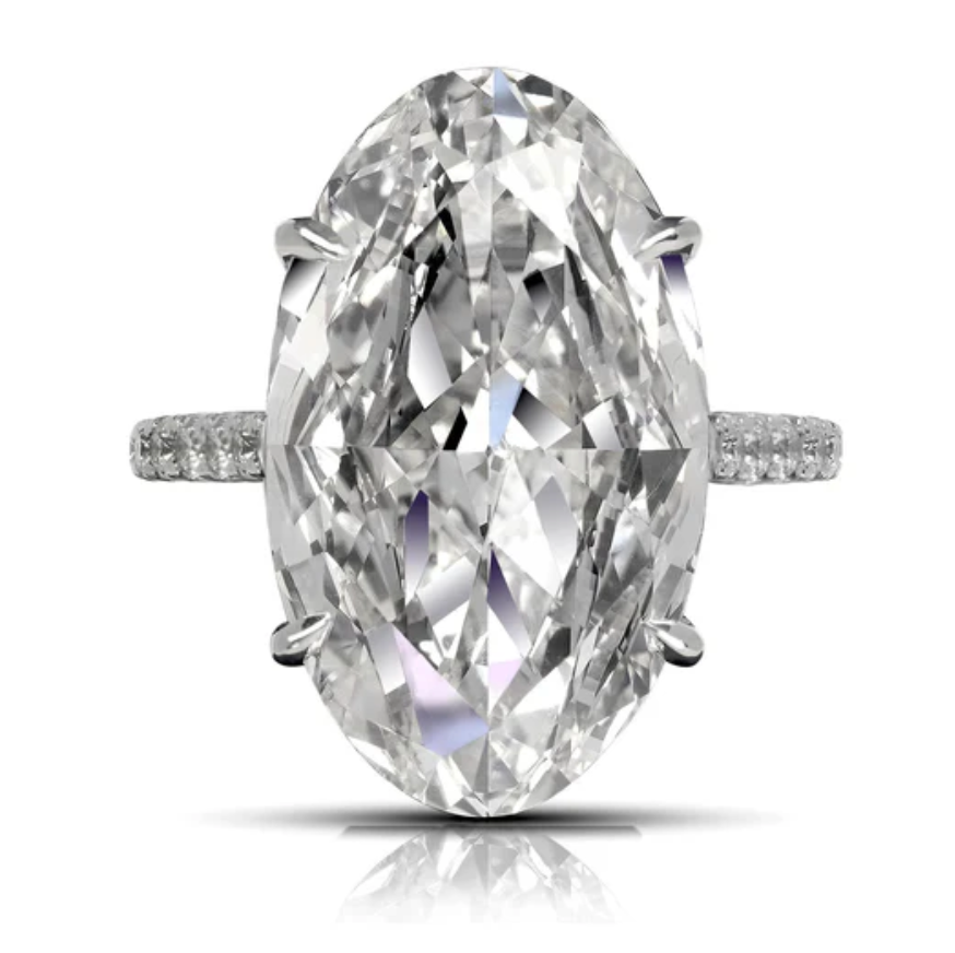 10 carat oval hidden halo moissanite ring | Moissanite ring in 9K gold | GRA certified moissanites