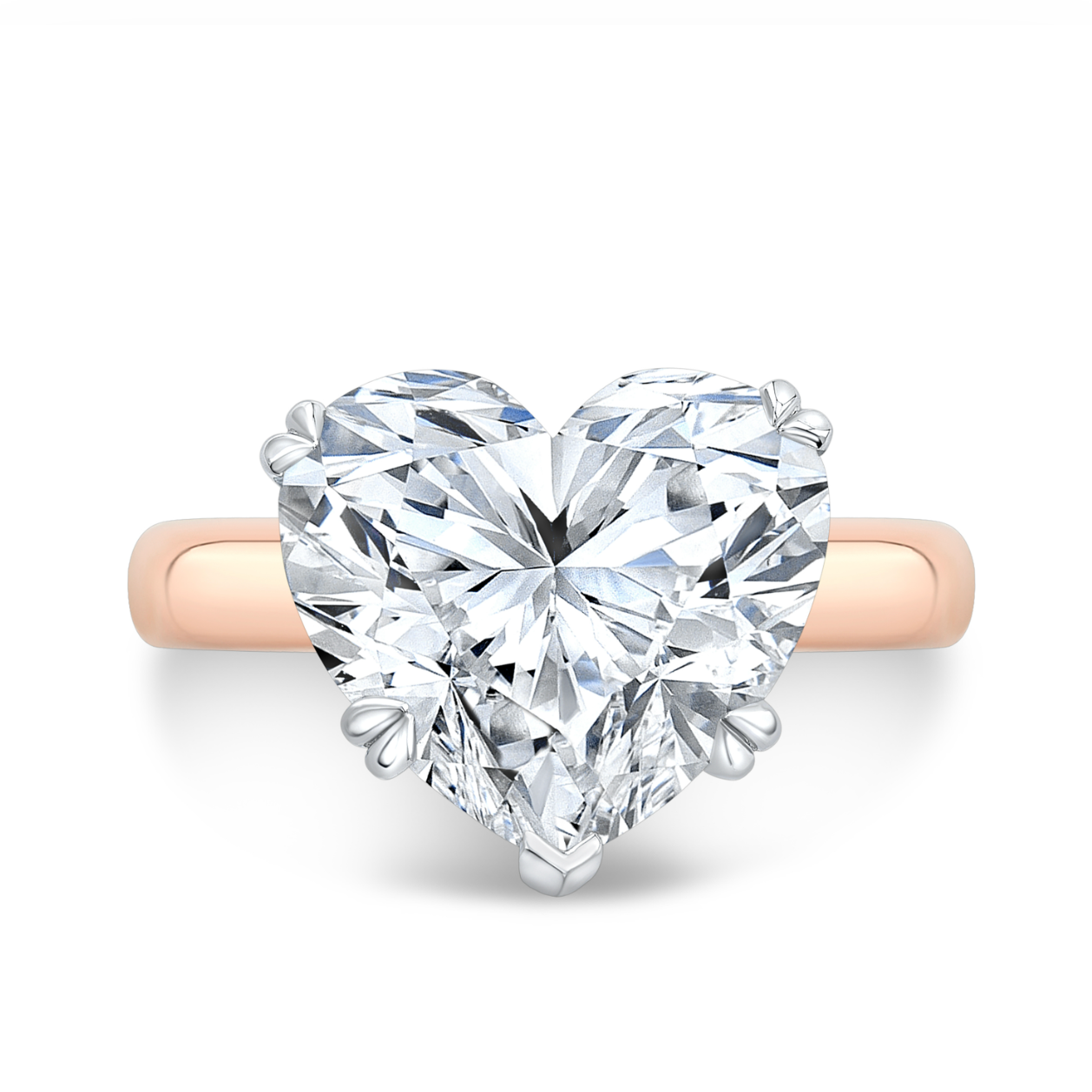 8 Ct Heart oval hidden halo moissanite ring | Moissanite ring in 9K gold | GRA certified moissanites