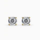 0.5 carat Portugese cut Moissanite ear studs | 925 sterling silver