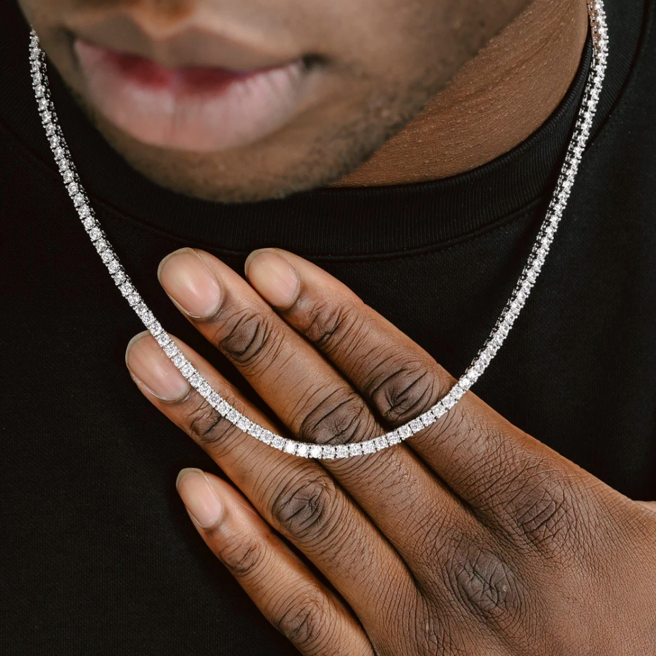 Certified Moissanite Tennis chain | Silver/14k Gold | By WOKE