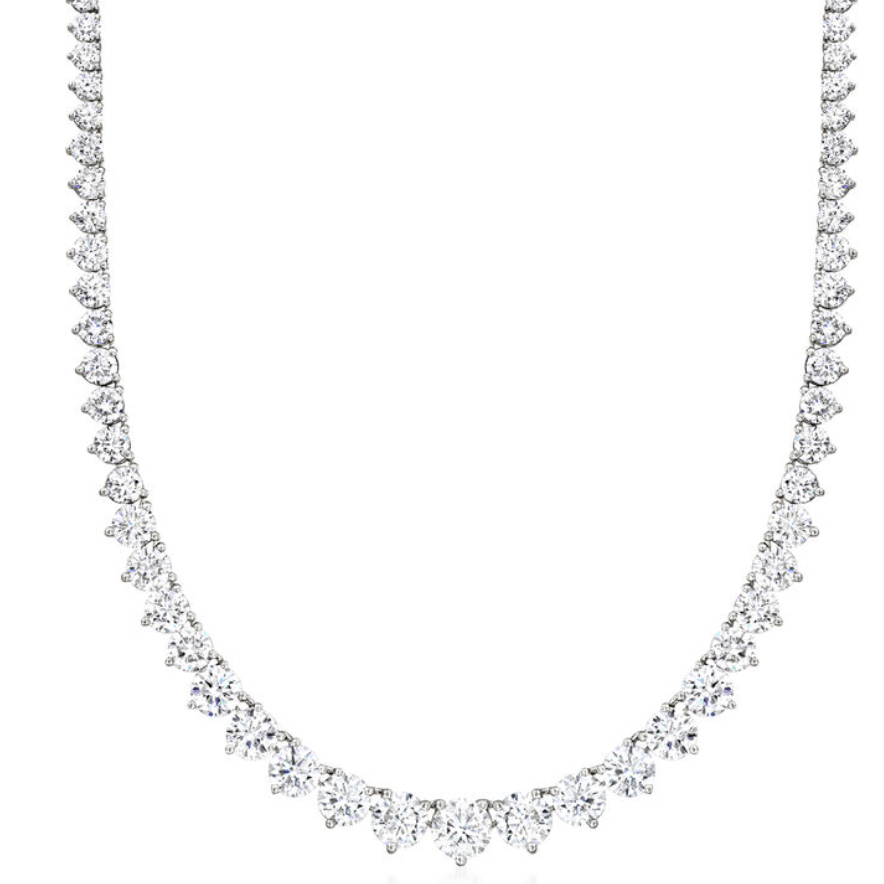 26.3 Carats Moissanite Grdauation Tennis chain | 925 Silver|