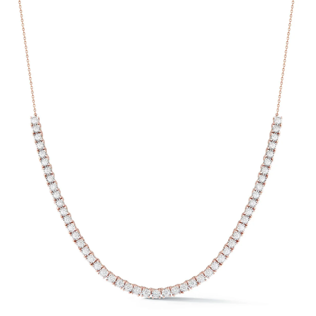 3.5mm Moissanite Round cut tennis chain | 925 Silver