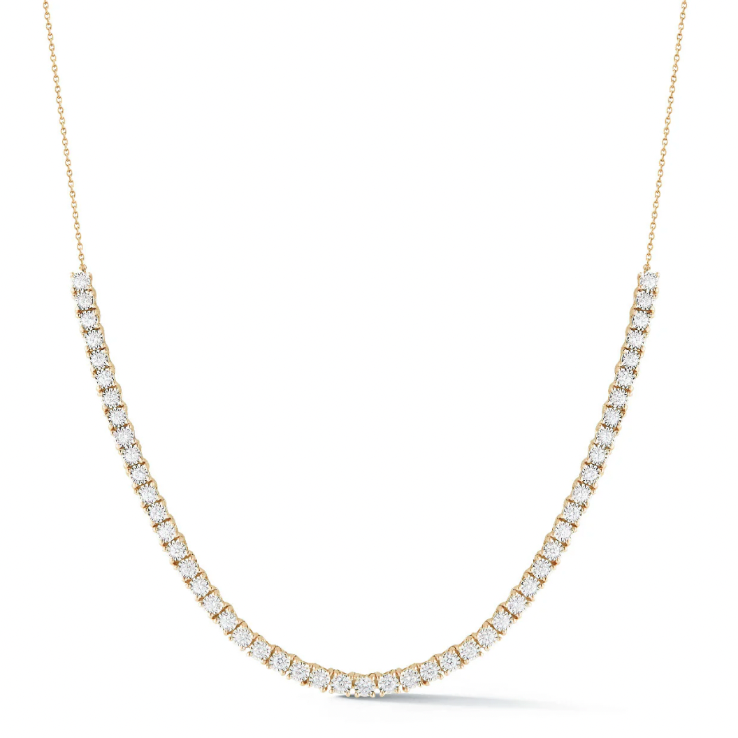 3.5mm Moissanite Round cut tennis chain | 925 Silver