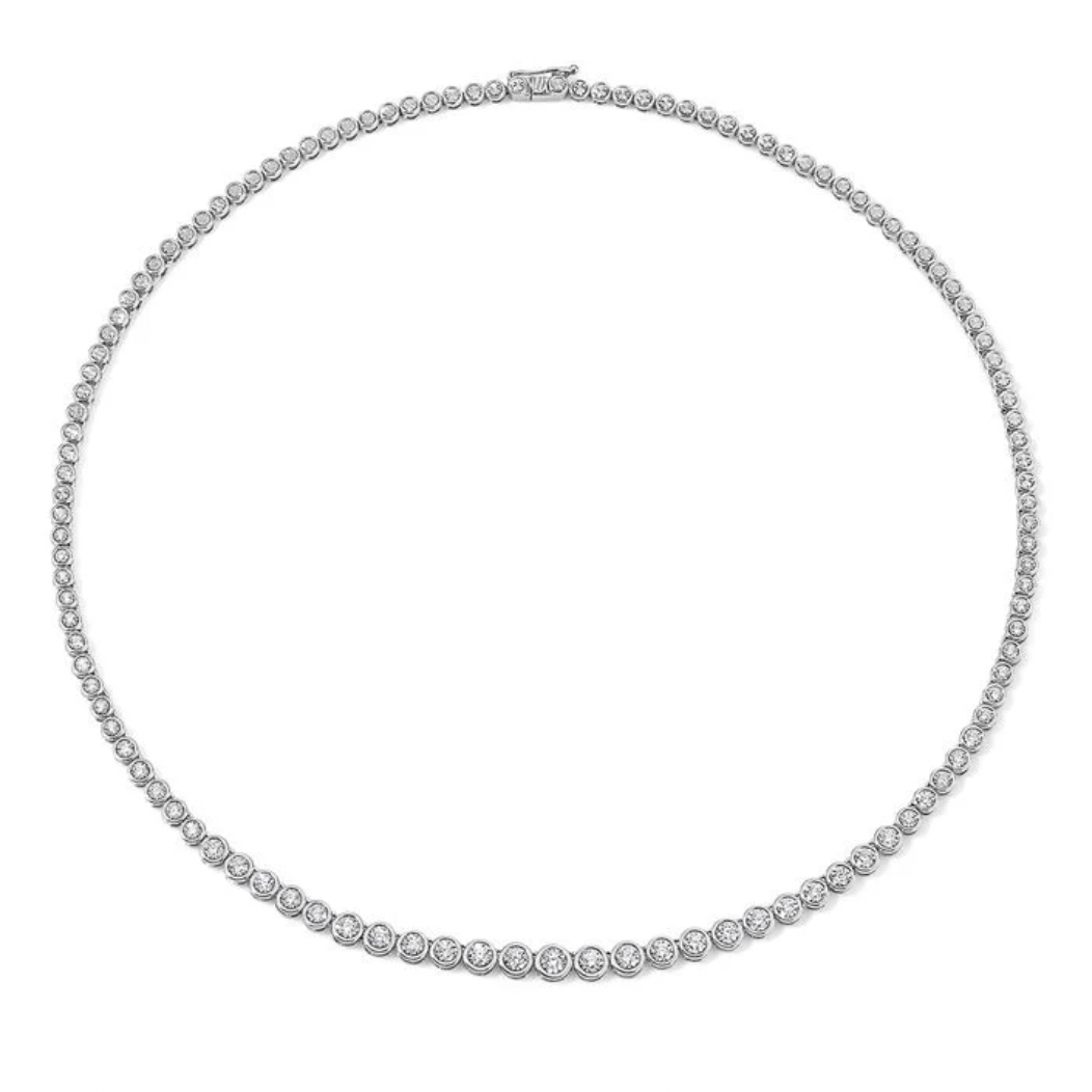22 Carats Moissanite Round cut tennis chain | 925 Silvers