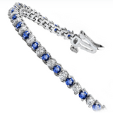 WOKE™ LAB Sapphires 925 silver bracelets | BY WOKE