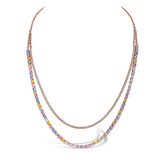 Dual line multi sapphire necklace | WOKE 🌈