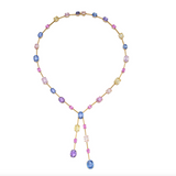 Rainbow sapphire tie necklace | WOKE 🌈
