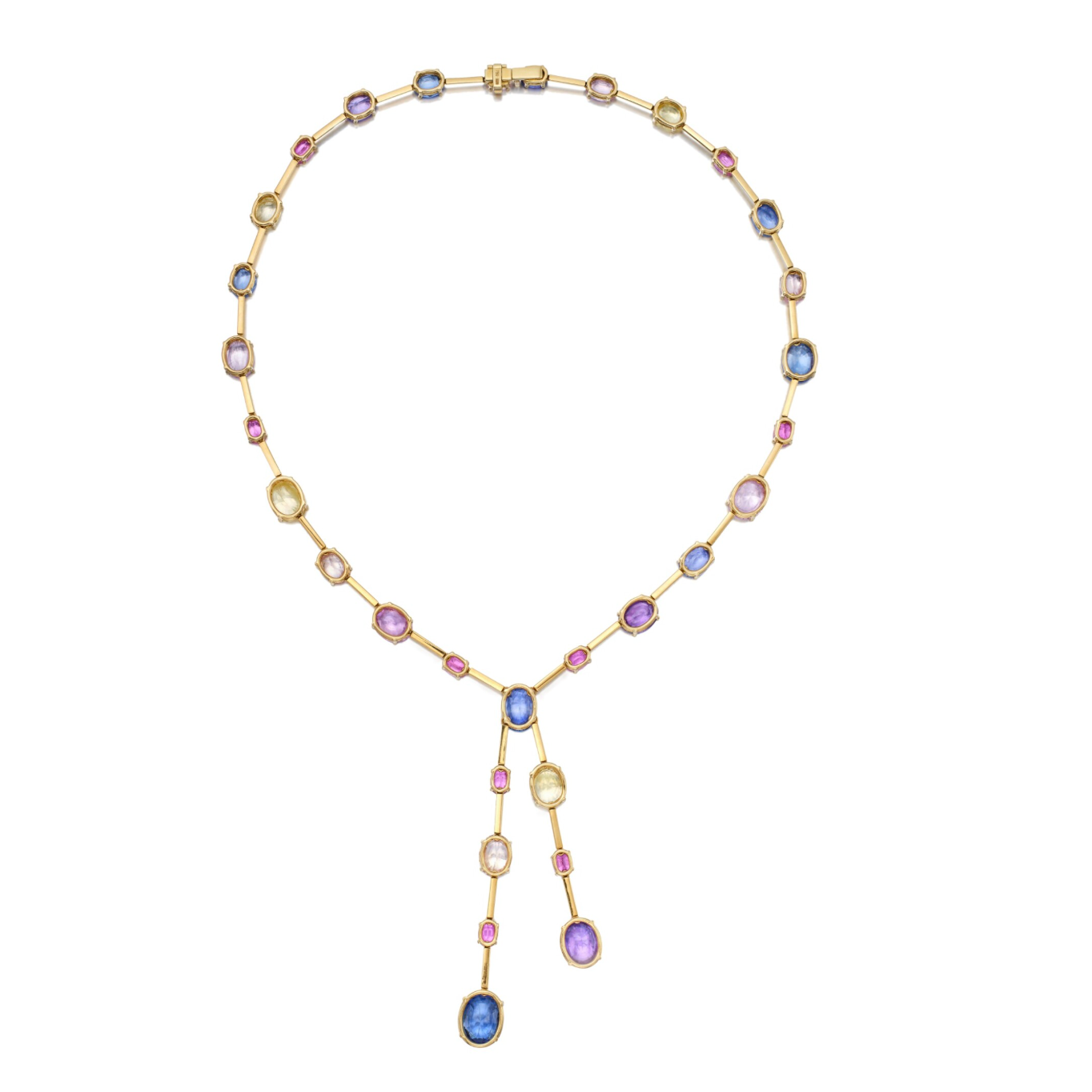 Rainbow sapphire tie necklace | WOKE 🌈