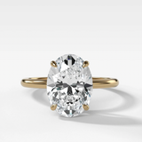 4 carat oval moissanite ring | Moissanite ring in 9K gold