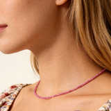 Certified Pink sapphire chain | Silver | By WOKE