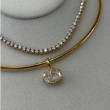 East West 3 Carats oval collar! WOKE exclsuive.