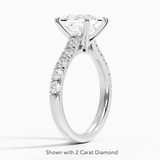 2 carat princess cut ring | Moissanite ring in gold and  925 sterling silver| GRA certified moissanites