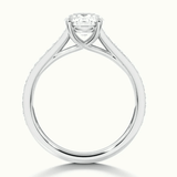 1 carat GRA certified moissanite round cut ring | GRA certified moissanite in 925 sterling silver 14k gold| GRA certified moissanite