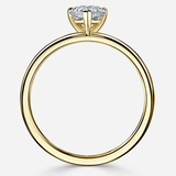 2 carat pear cut moissanite ring | Moissanite ring in gold and 925 sterling silver| GRA certified moissanites