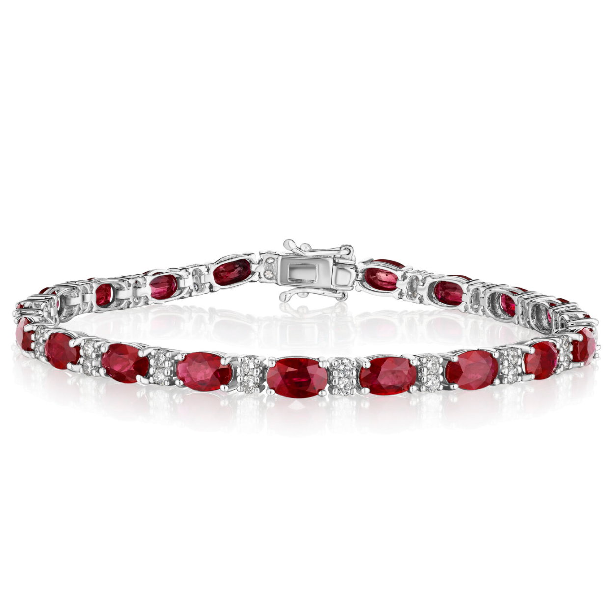 EMRLD™ LAB Emerald oval 925 silver bracelets | BY WOKE