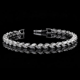Dual marquise cut moissanite Tennis bracelet | In 925 sterling silver and IGTLJ certified moissanites