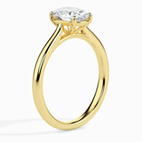 1 carat oval halo moissanite ring | Moissanite ring in 14k gold and 925 sterling silver| GRA certified moissanites