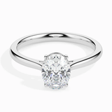 1 carat oval halo moissanite ring | Moissanite ring in 14k gold and 925 sterling silver| GRA certified moissanites