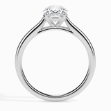 1 carat oval halo moissanite ring | Moissanite ring in 14k gold and 925 sterling silver| GRA certified moissanites