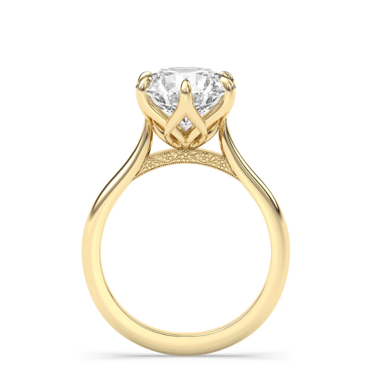 PORTUGESE cut round ring | 925/9K GOLD